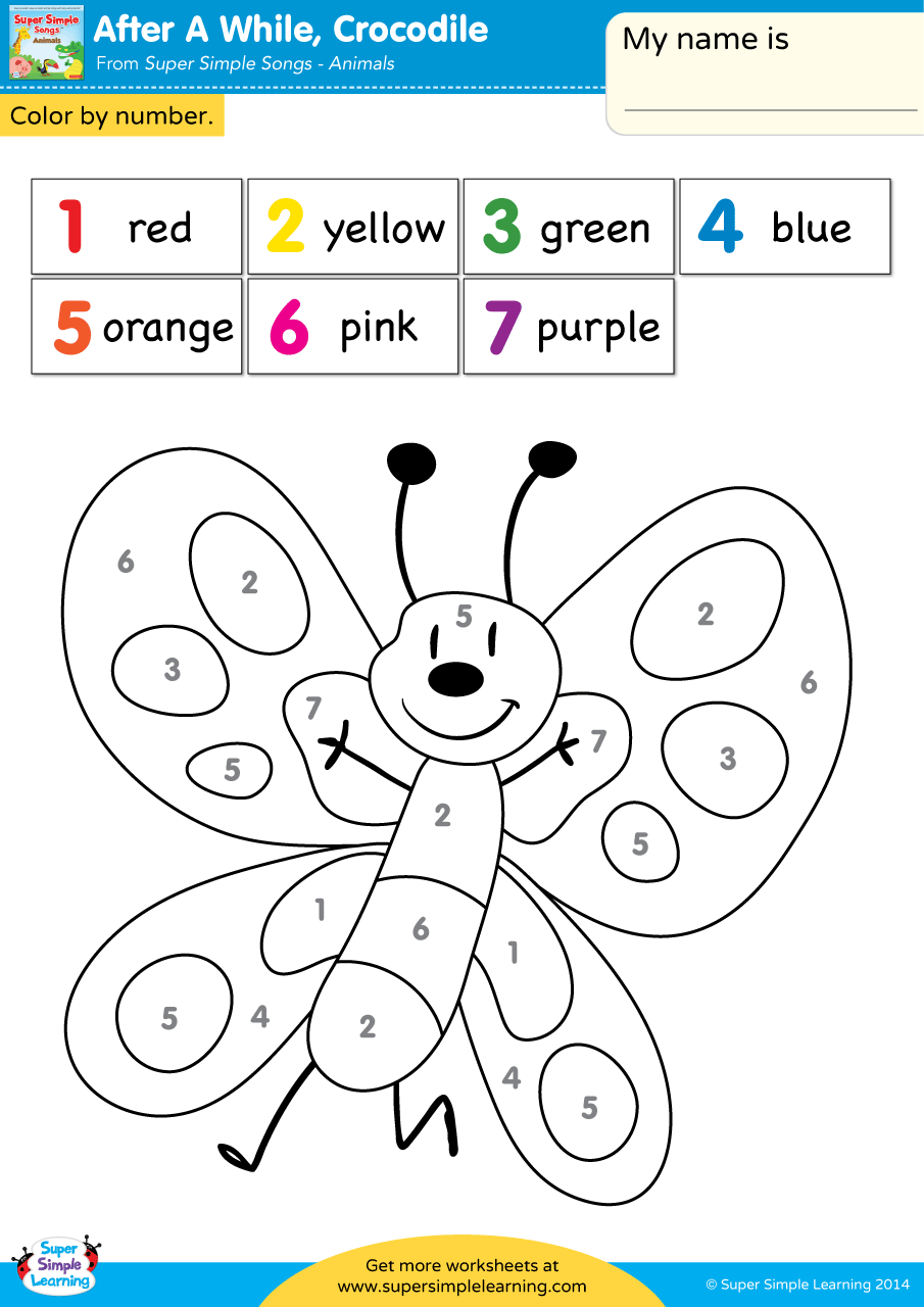 color by numbers printable worksheets