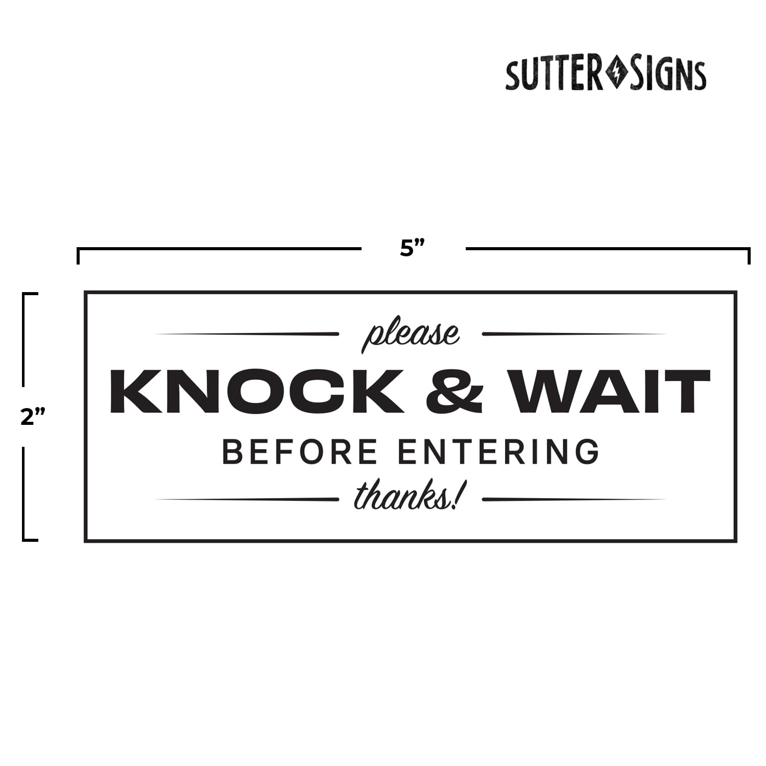 Amazon 2pk Please Knock Sign For Door Sticker Please Knock Wait Before Entering Door Sign Decals 5 X 2 White Office Products