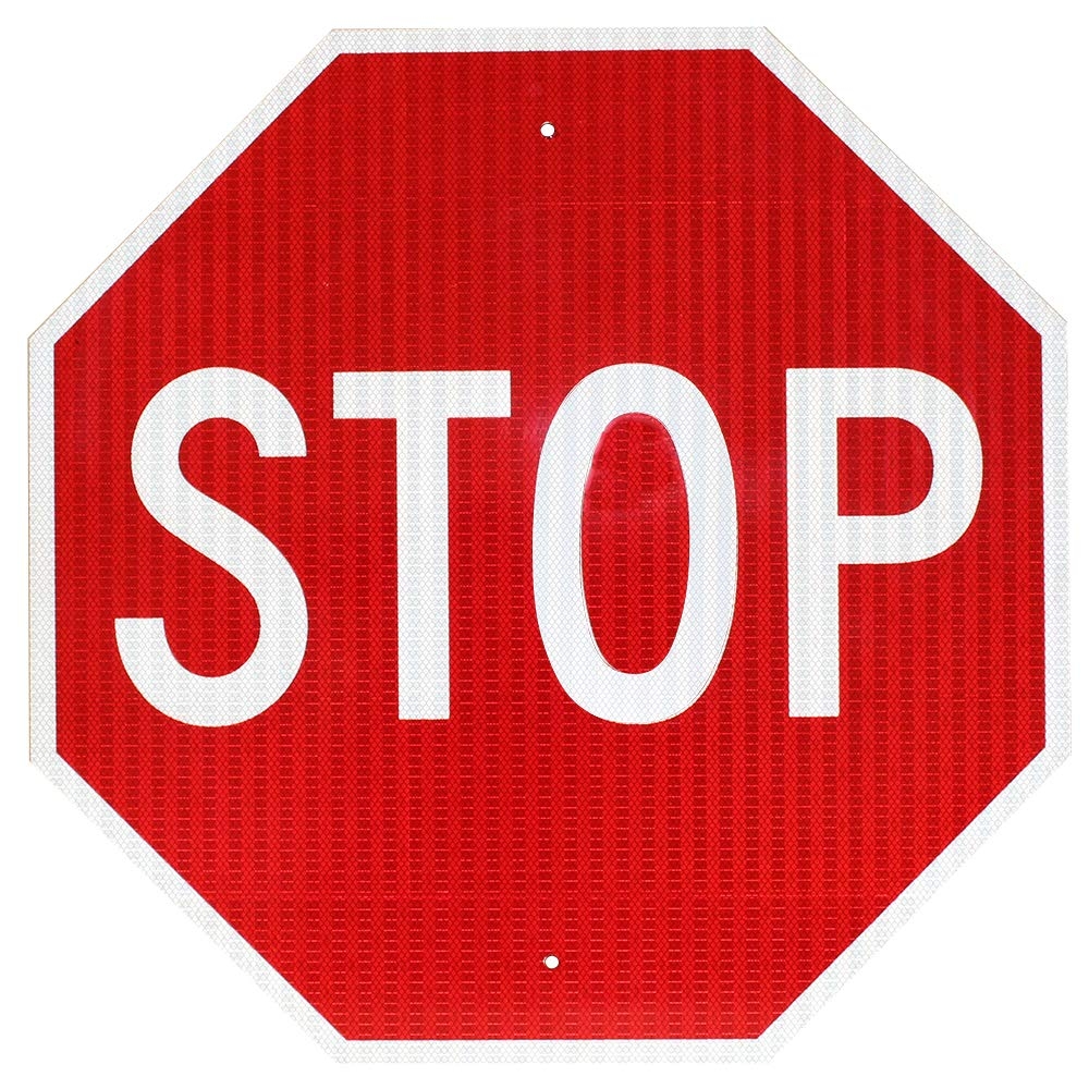 Amazon 30 Inch STOP Sign With 3M High Intensity Sheeting 080 Gauge Aluminum Red Industrial Scientific