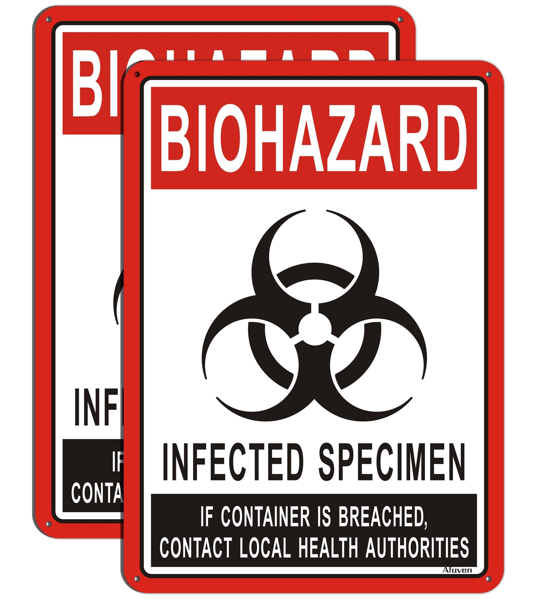 Amazon Biohazard Infected Specimen Signs 14 X 10 Biohazard Signs Biohazard Warning Sign For Labs Rust Free Aluminum Weatherproof Easy To Install Indoor Or Outdoor Use 2 Pack Industrial Scientific