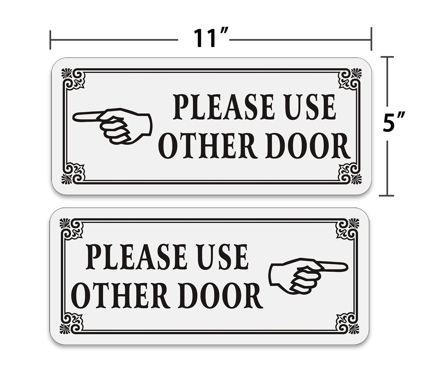 Amazon Clotide Please Use Other Door Sign With Adhesive Tape 1 Sets 11 x5 inches silver With Black Print And Outline Office Products
