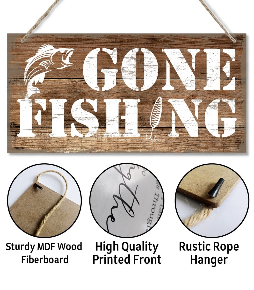 printable gone fishing sign