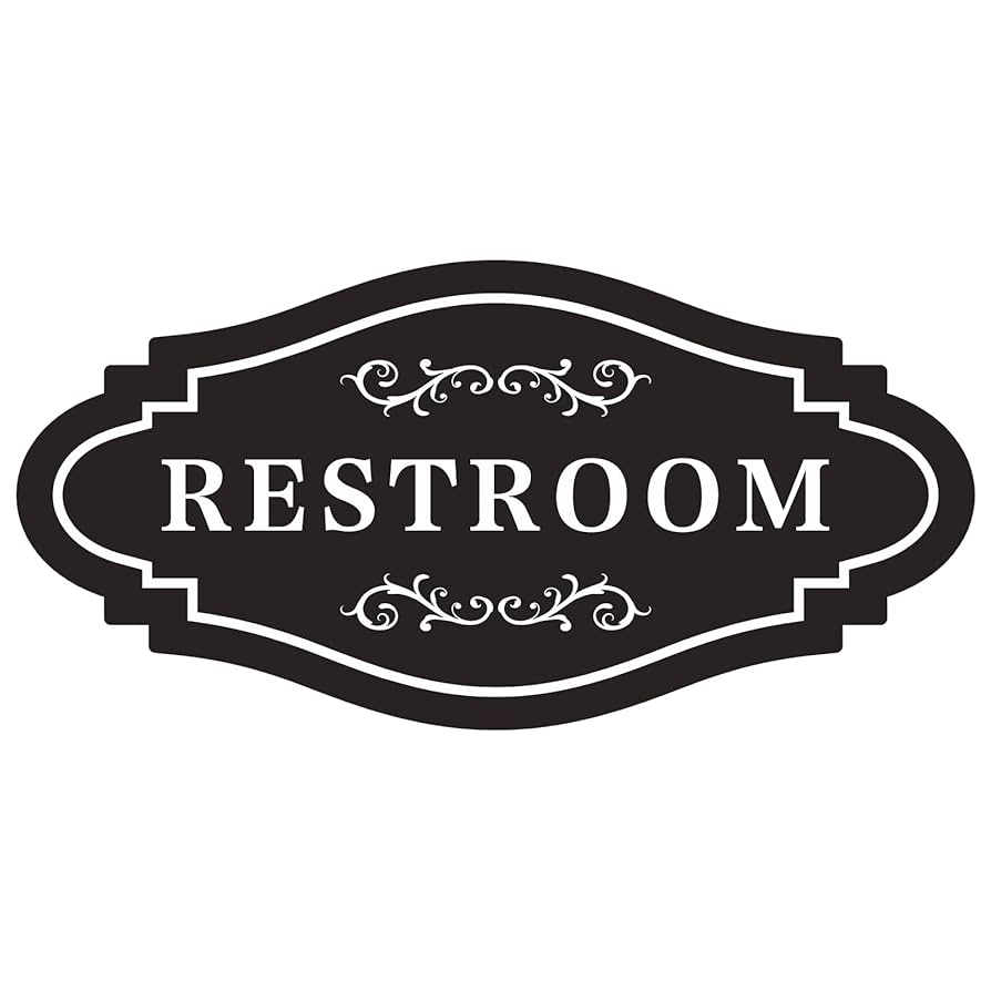 Amazon FXRN Restroom Sign restroom Signs For Business restroom Sign For Home unisex Bathroom Sign Or Bathroom Signs For Door 4 X 8 Inch Easy Installation Without Any Tools RESTROOM 1 Office Products