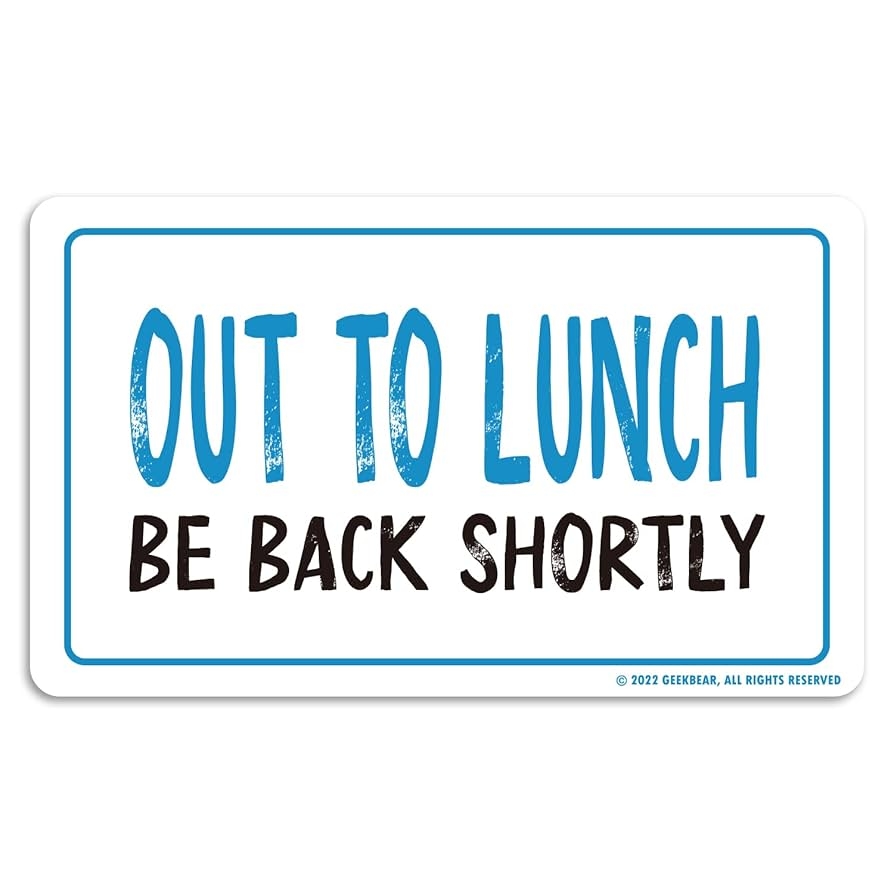 out to lunch sign printable