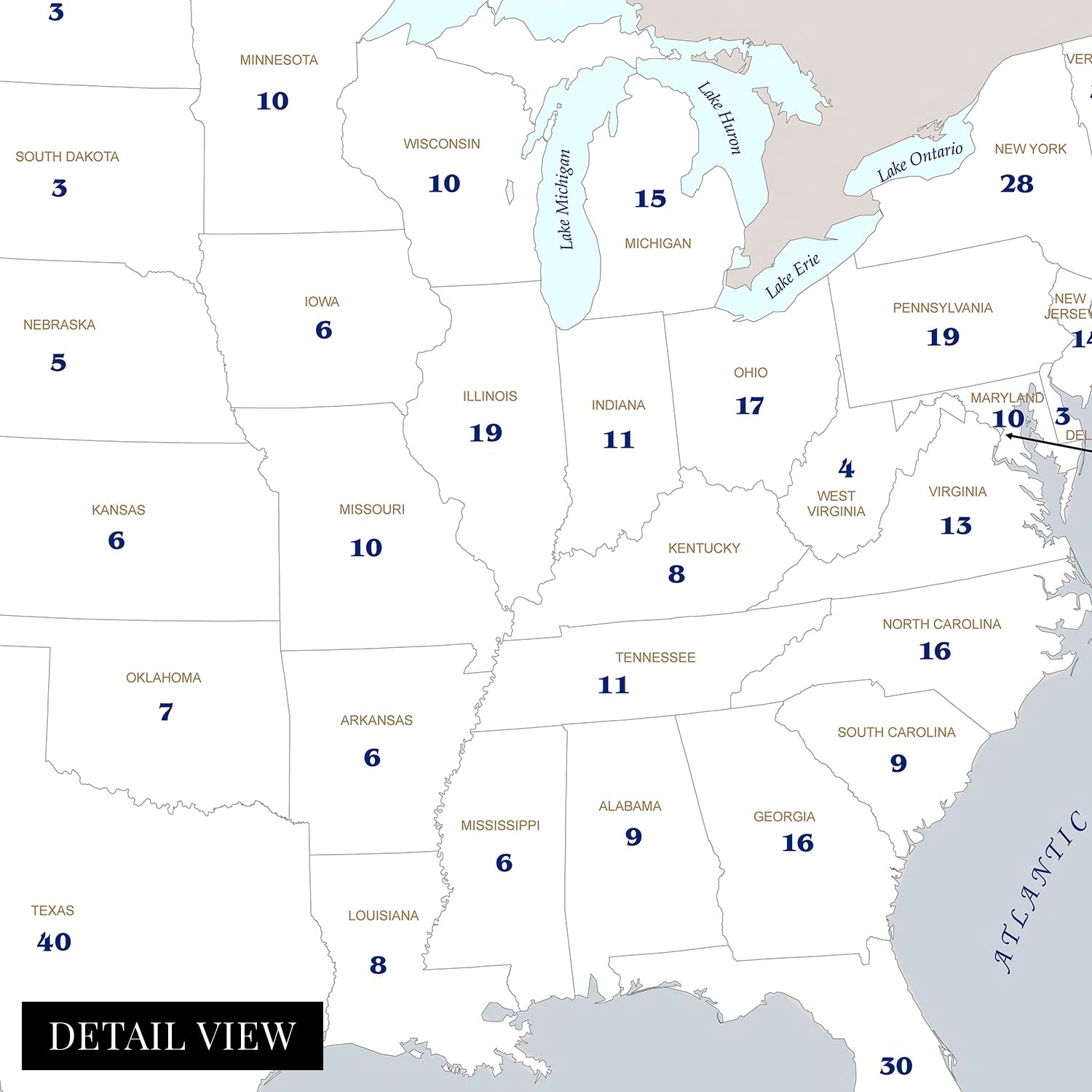 printable electoral college map