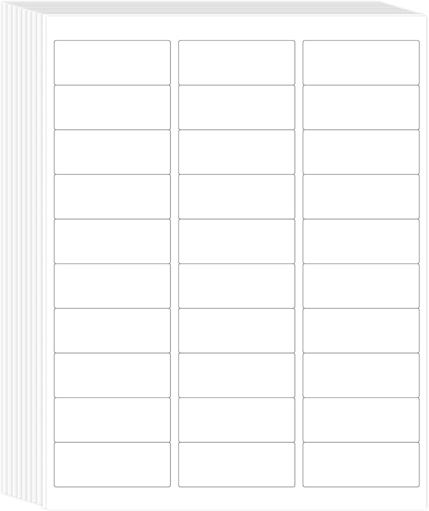 Amazon L Liked 100 Sheets Printable Address Labels 1 X 2 5 8 30 Labels Per Sheet Mailing Labels For Envelopes