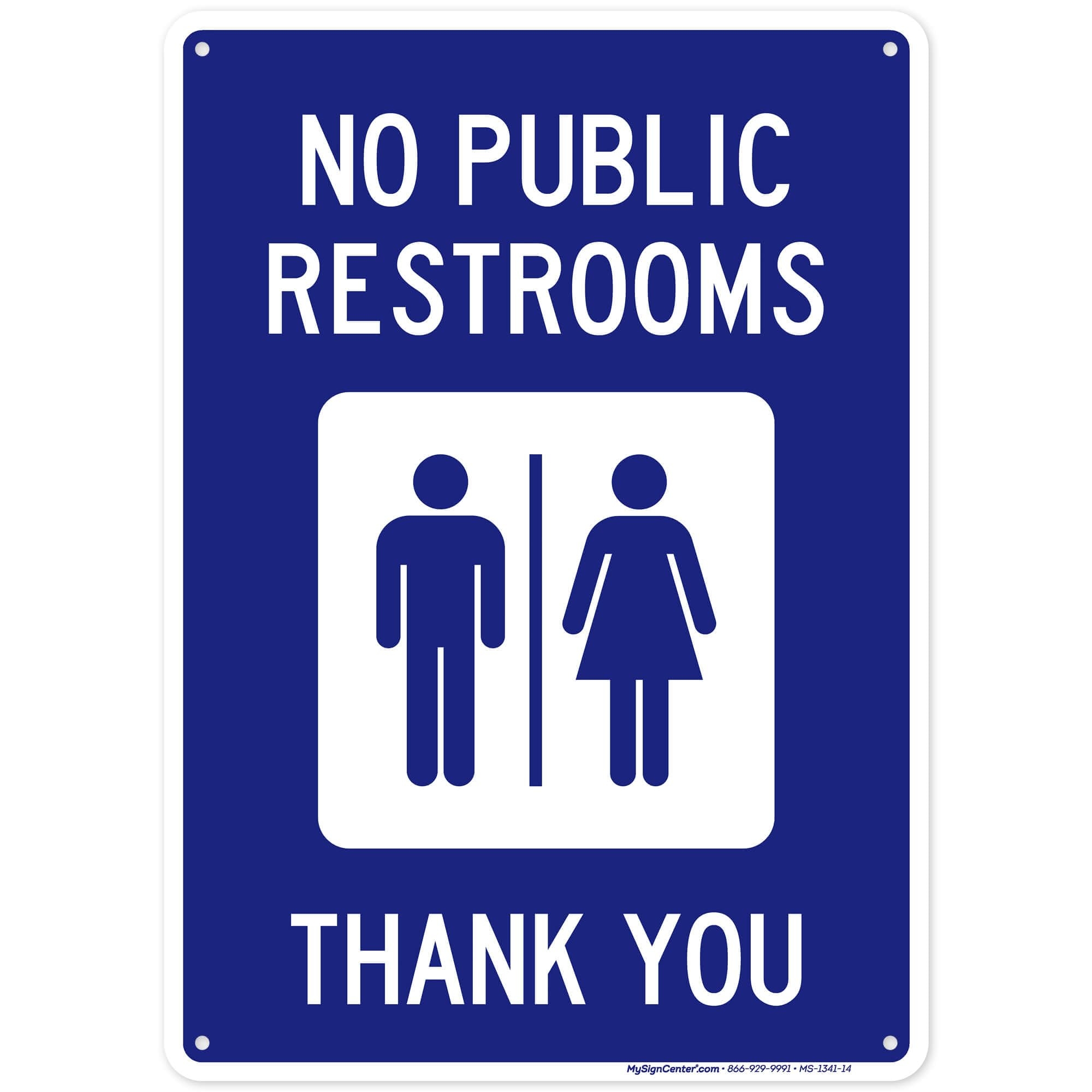 no public restroom sign printable