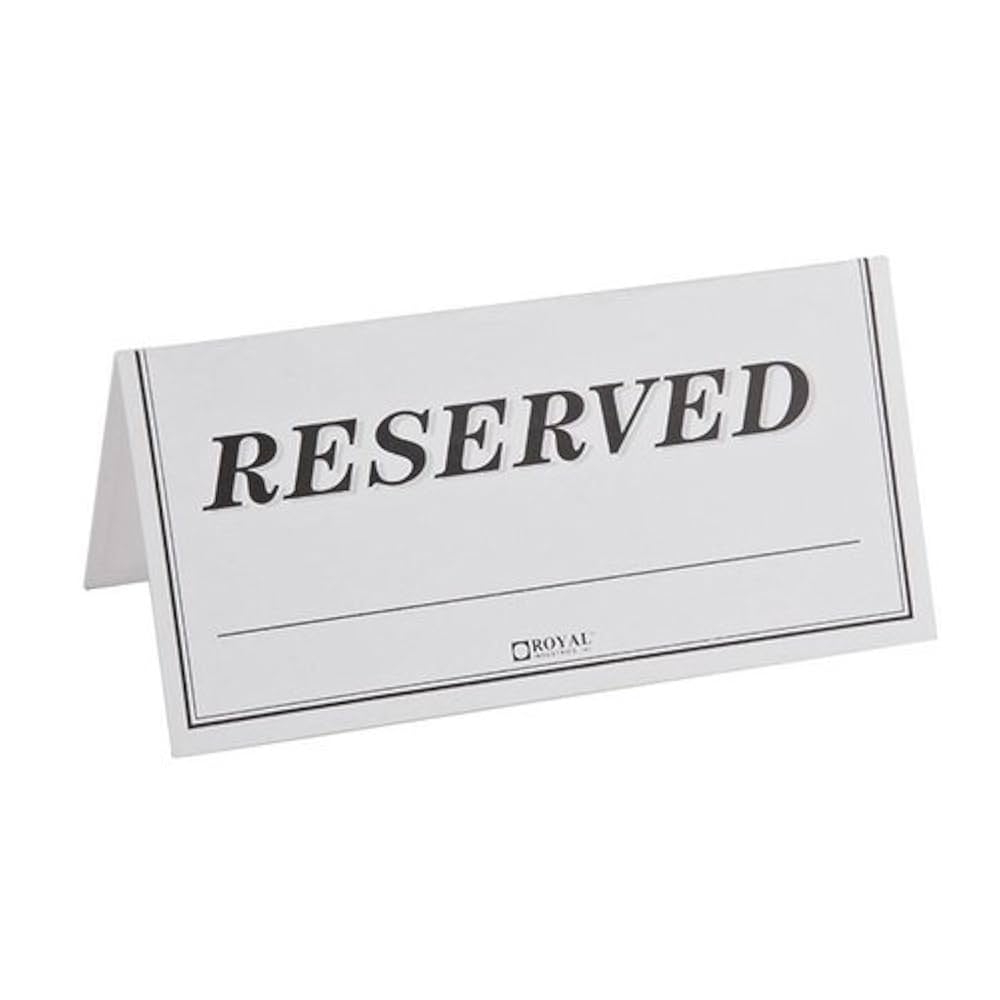 Amazon Pack Of 250 Paper Table Reserved Sign Office Products