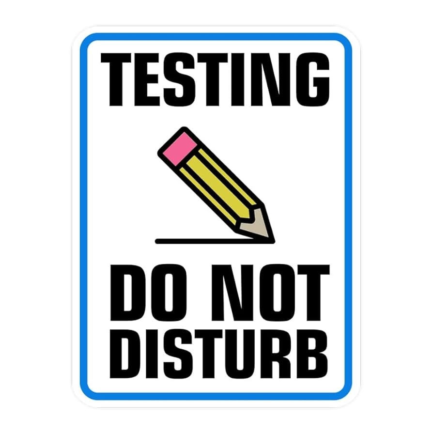 Amazon Portrait Round Plus Testing Do Not Disturb Wall Or Door Sign Warning Signage Medium Office Products