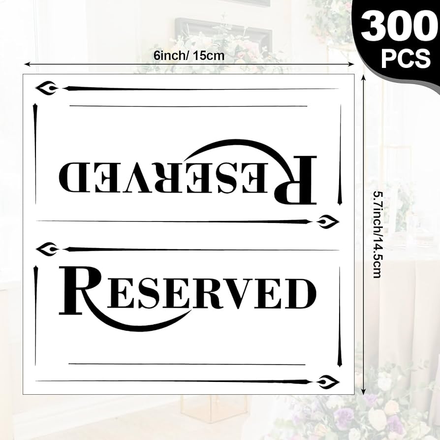 reserved sign printable
