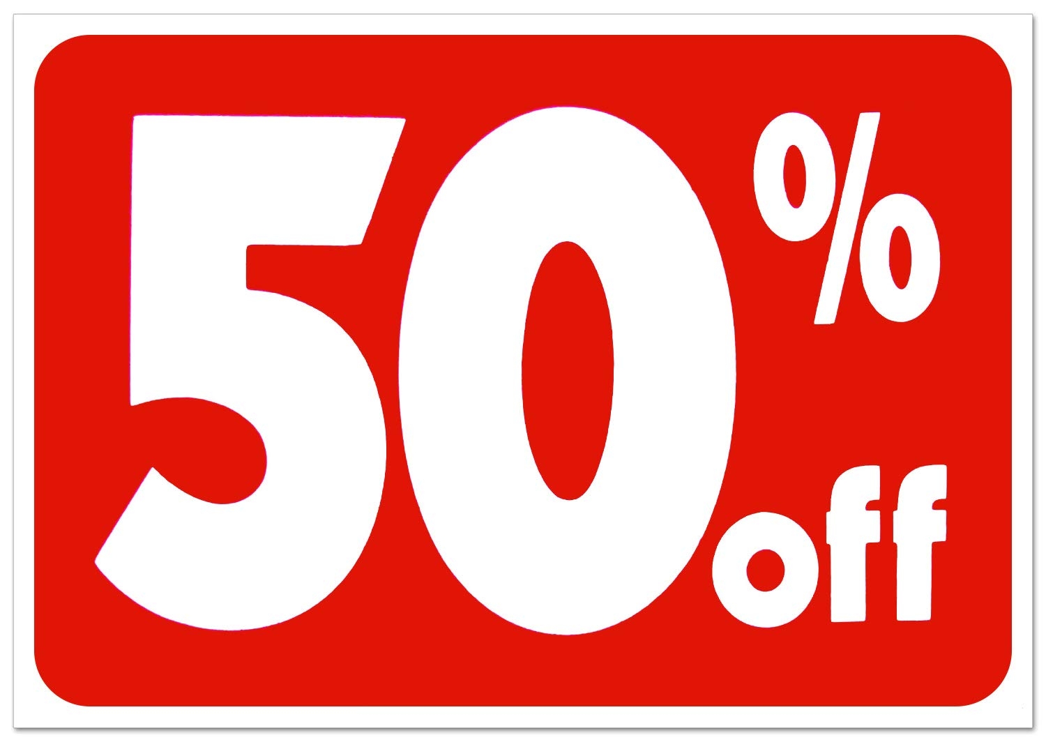 50 off sign printable