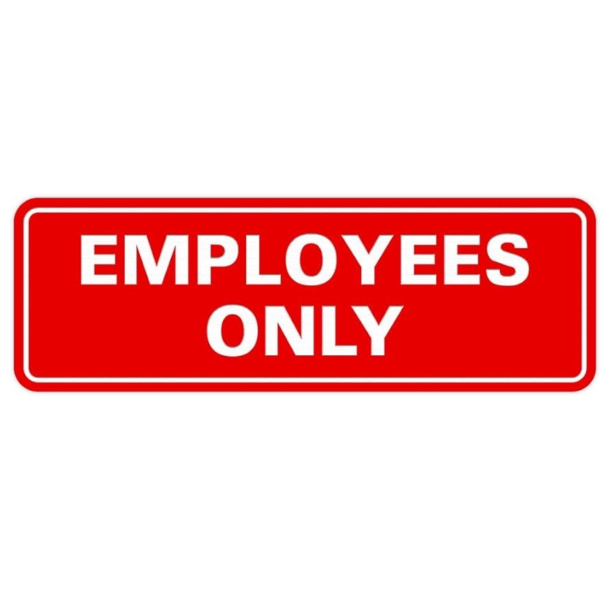 employees only sign printable