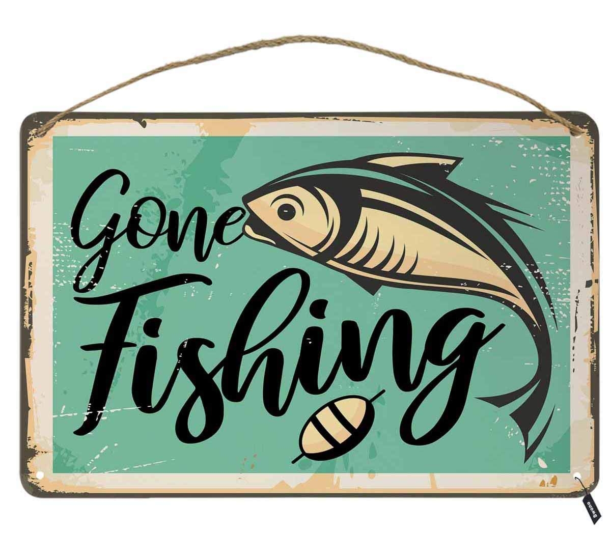 gone fishing sign printable