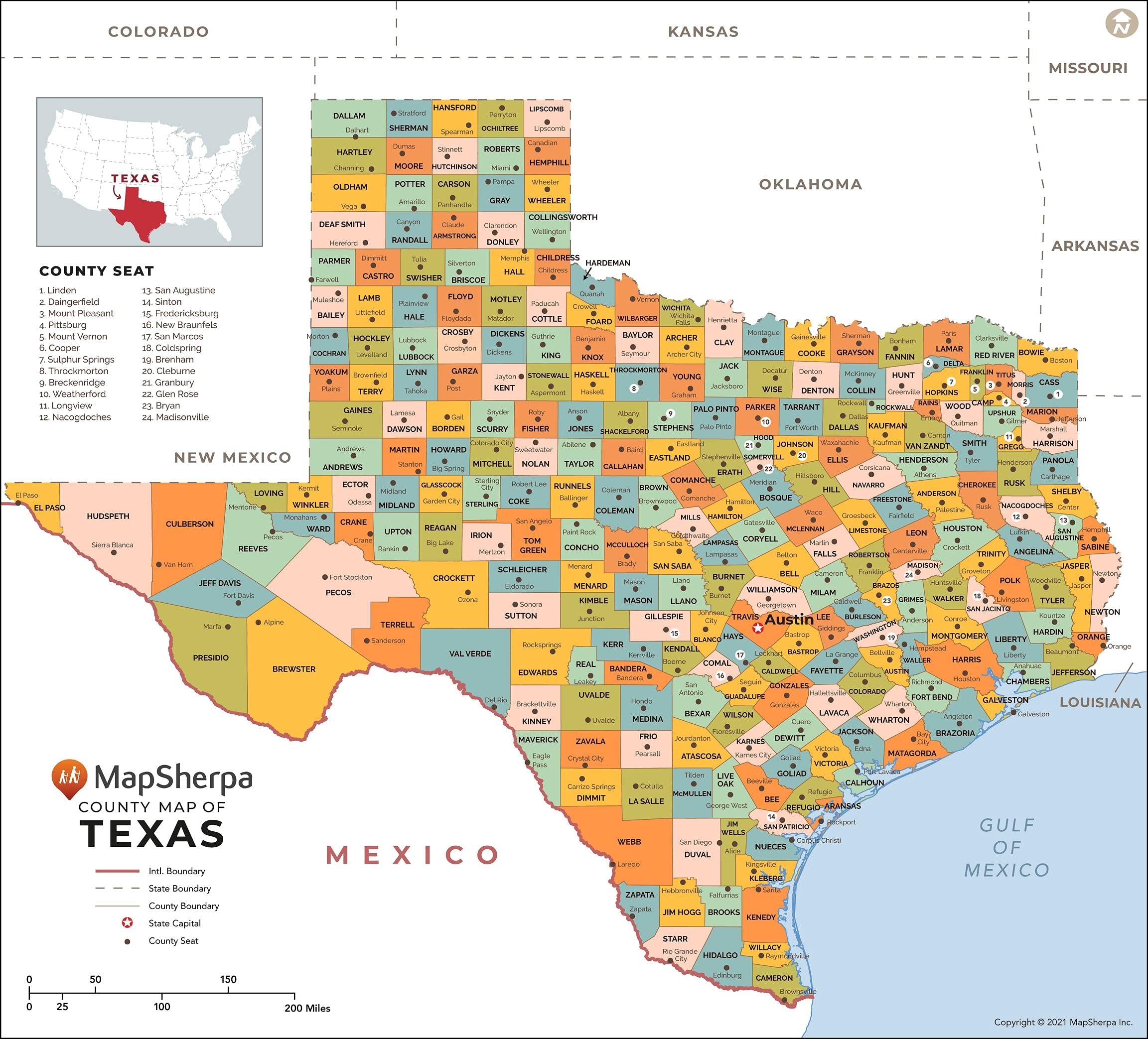 printable map of texas counties