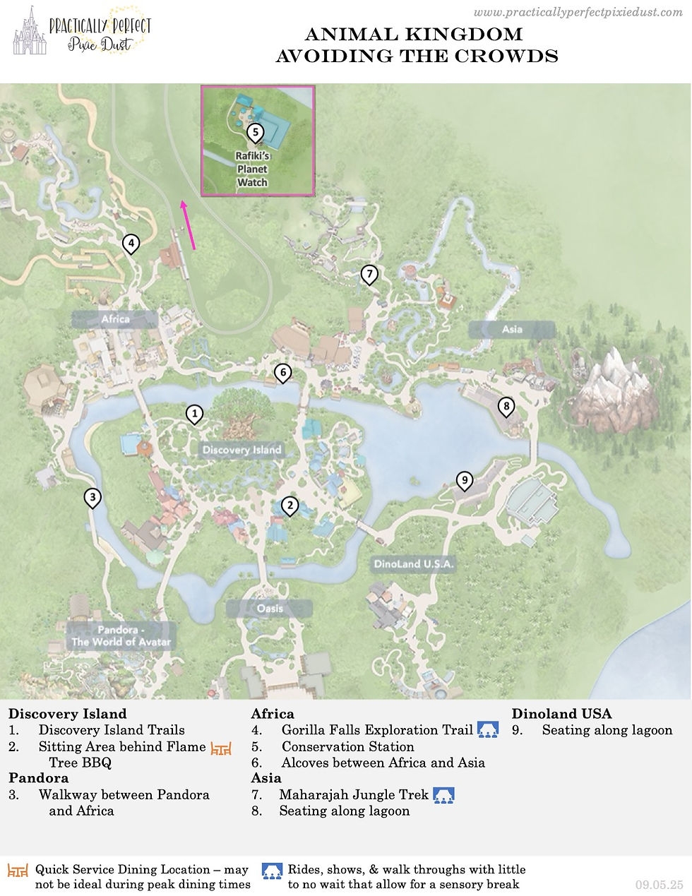 Animal Kingdom Cheat Sheets And Park Guide Practically Perfect Pixie Dust