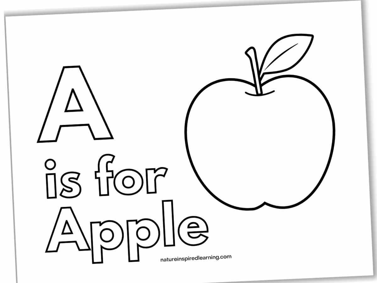 free printable apple coloring sheets