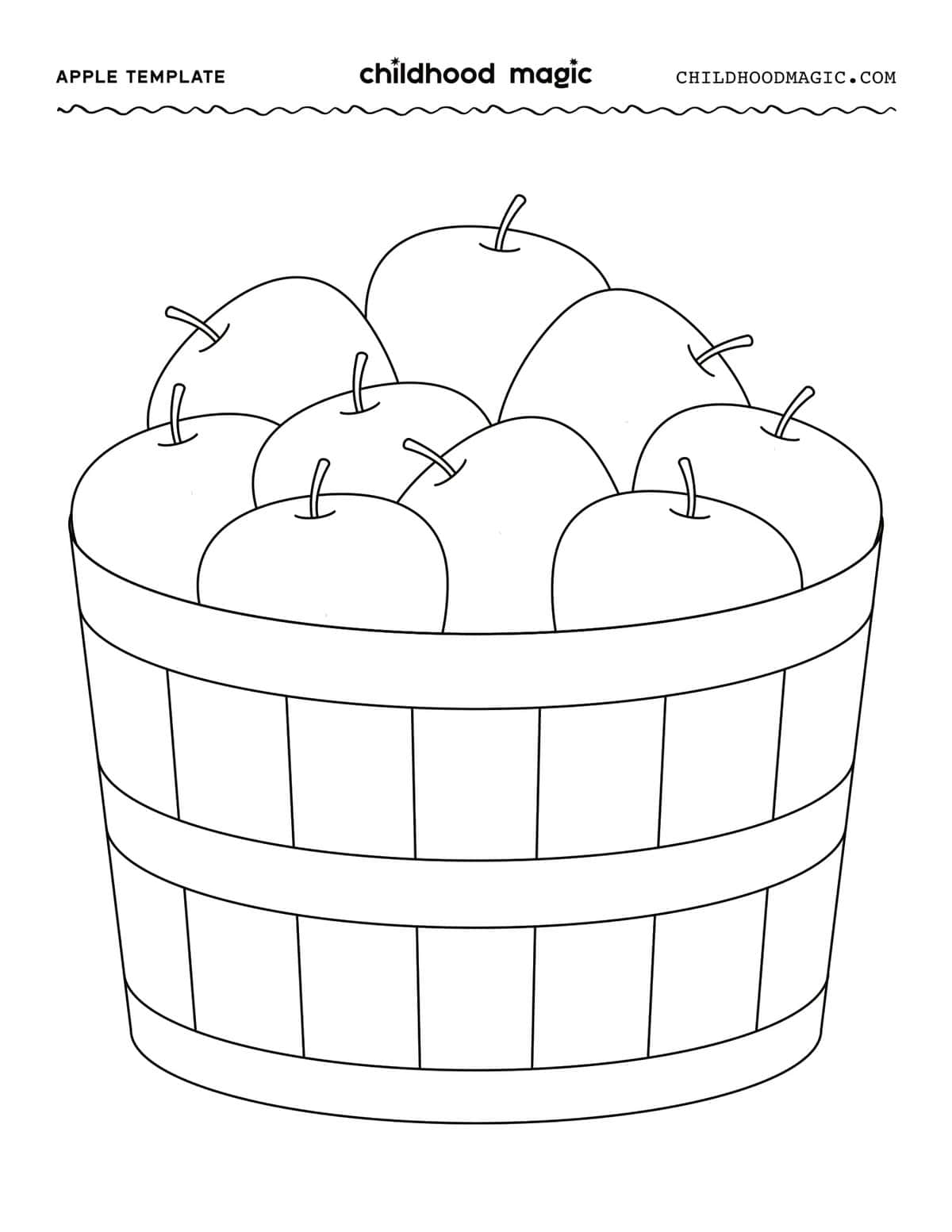 Apple Outline Free Printable Template Childhood Magic