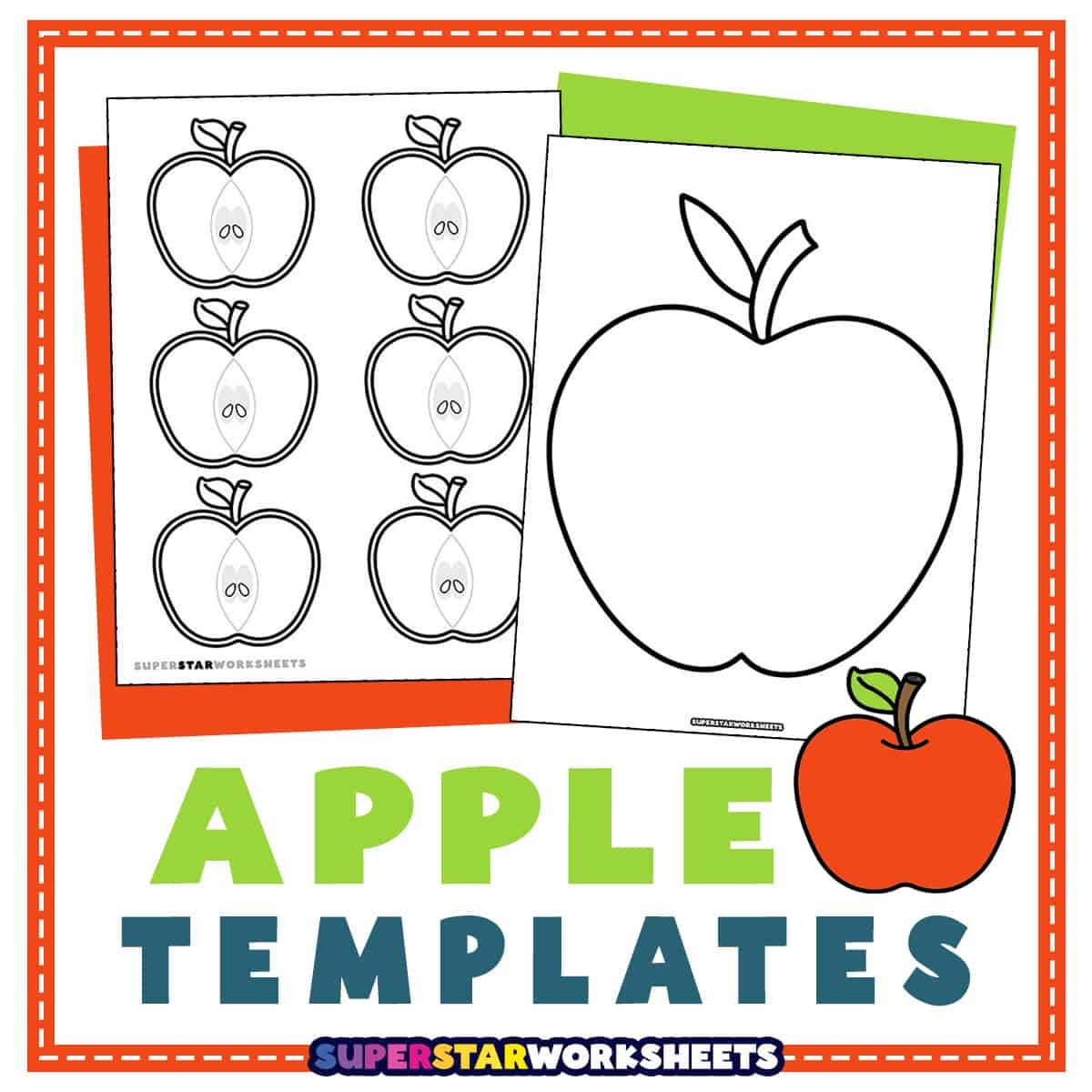 apple template free printable