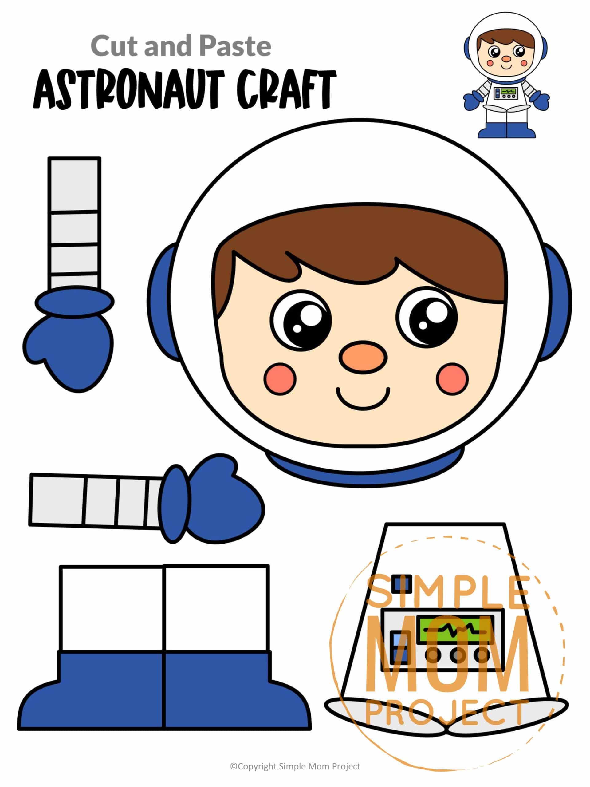 printable astronaut template
