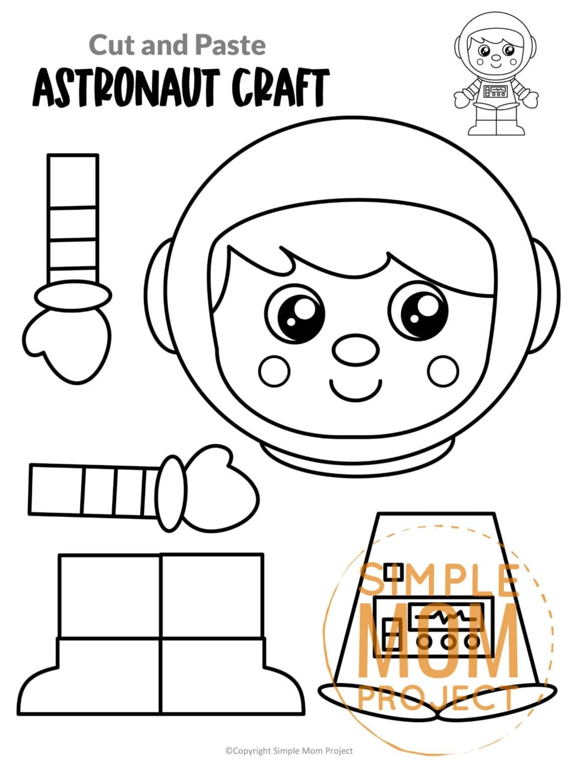 Astronaut Craft With Printable Template