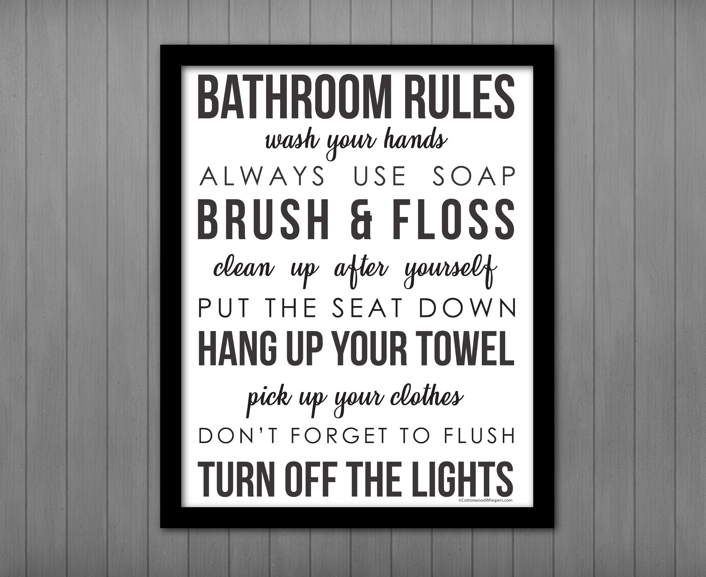 free printable washroom signs