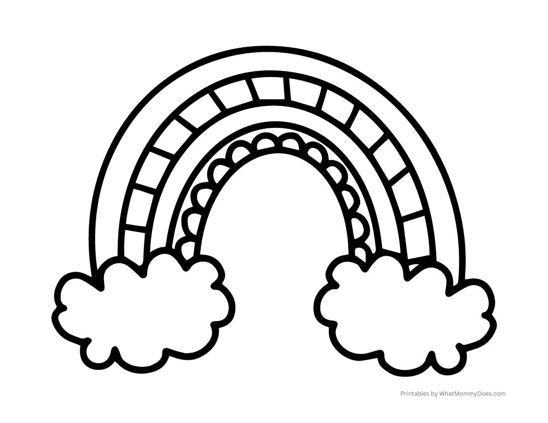 rainbow coloring sheet printable rainbow coloring sheet printable