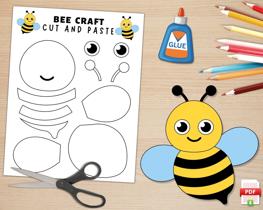 printable bee craft template printable bee craft template