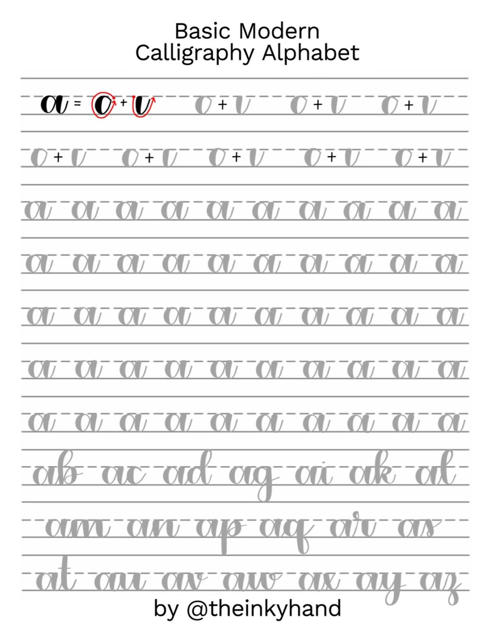 calligraphy printable sheets