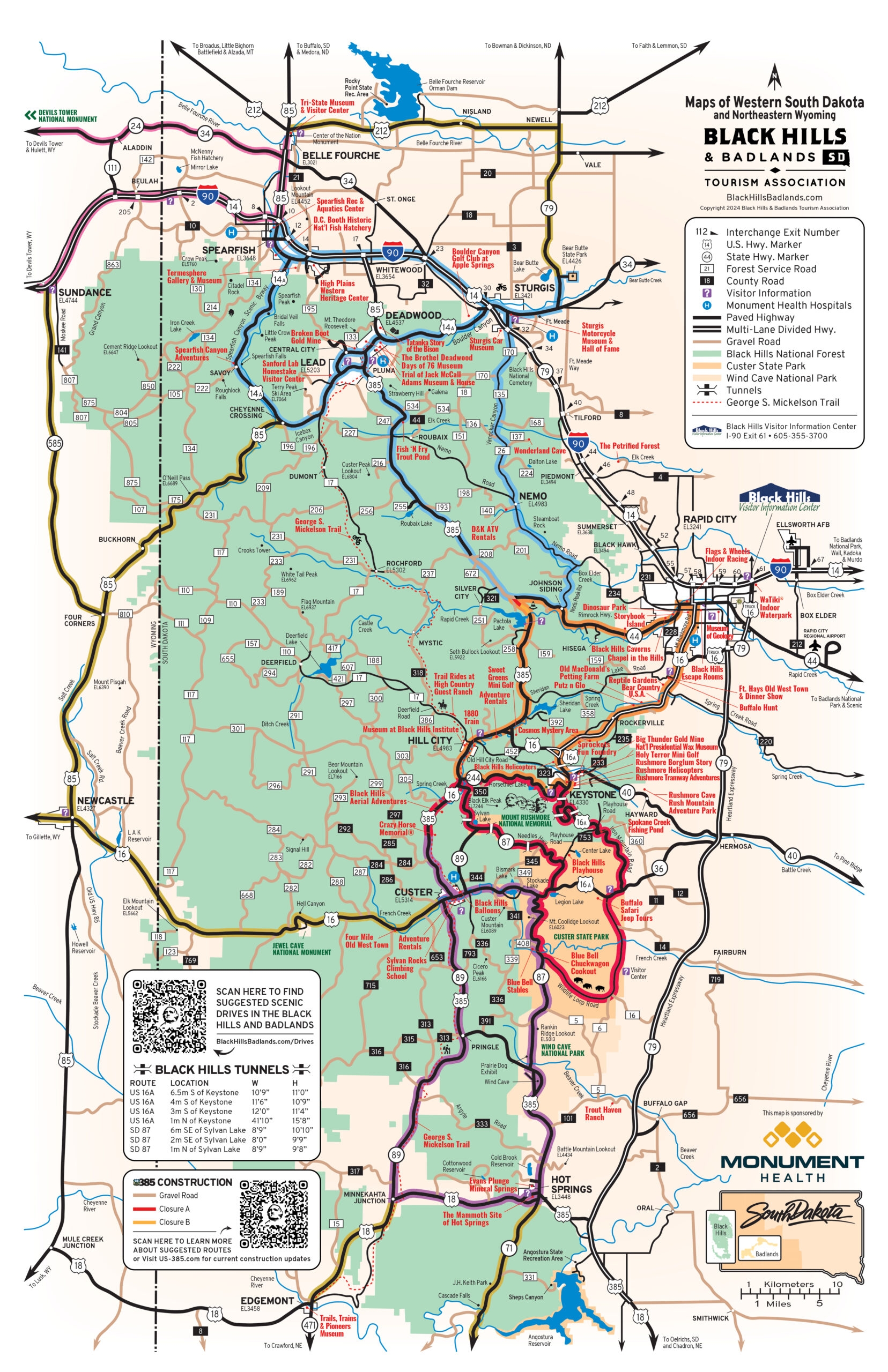 printable map of south dakota