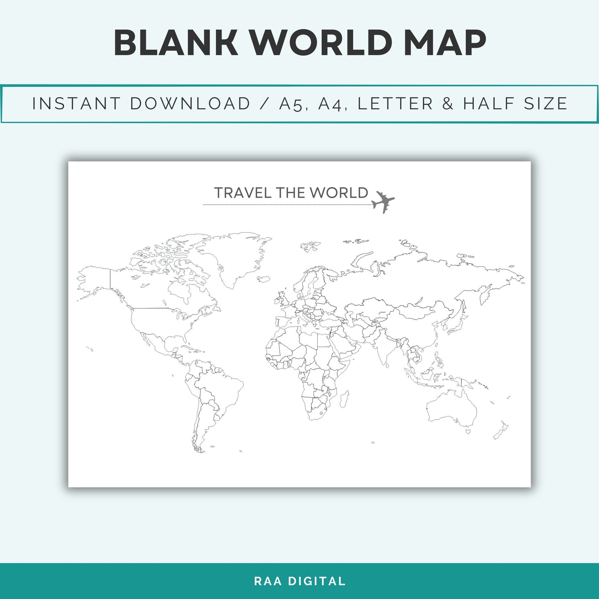 printable continent map