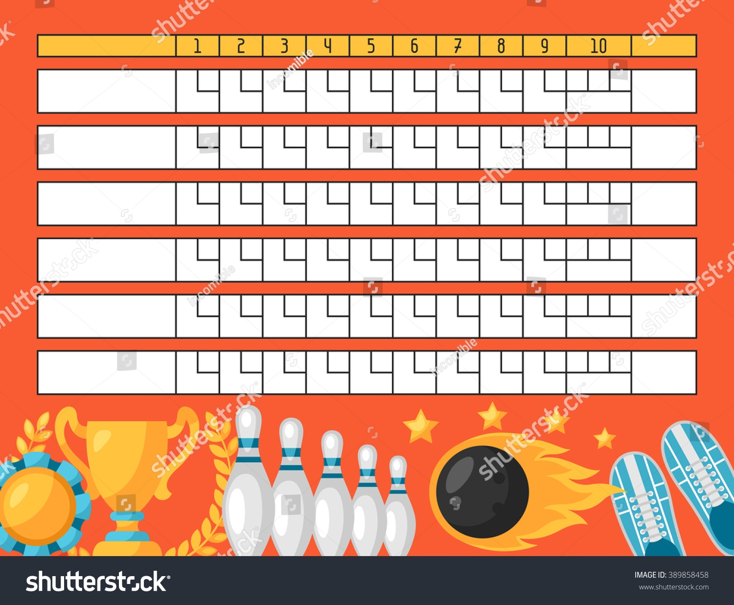 bowling score sheet printable