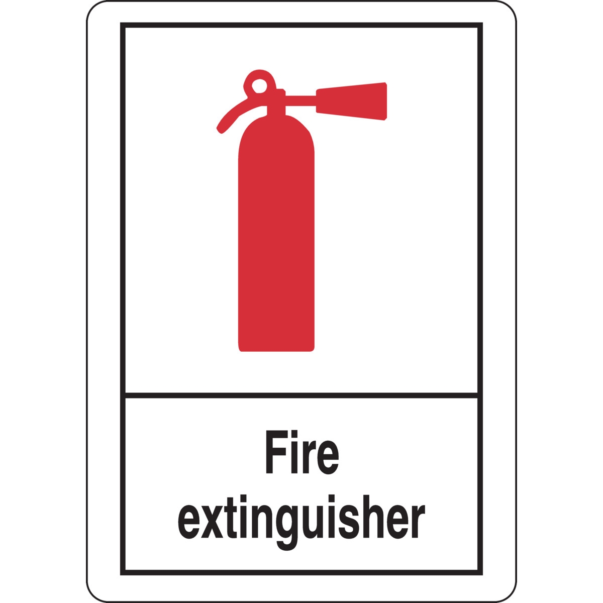 Brady Part 119972 Fire Extinguisher Sign BradyID