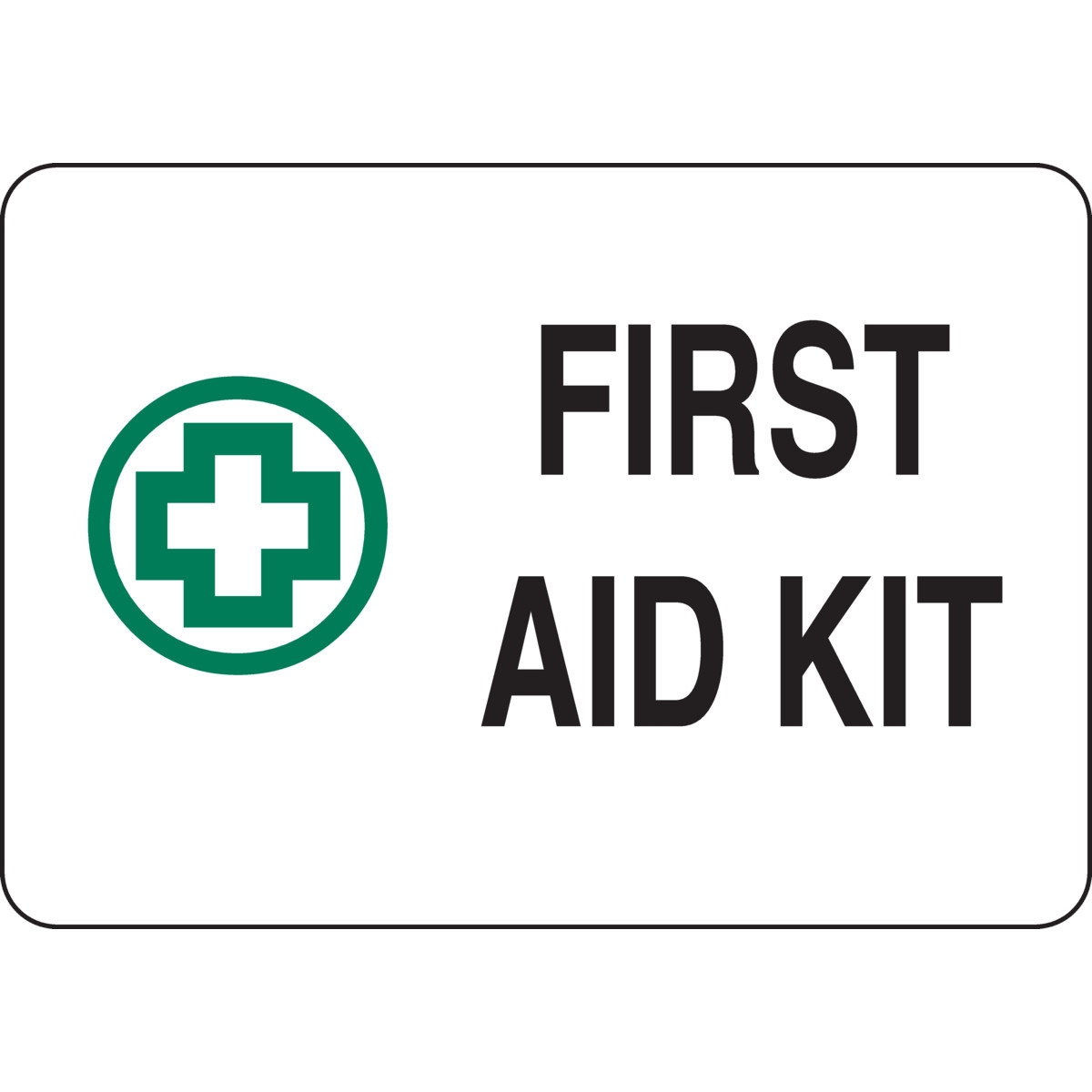 Brady Part 122694 First Aid Kit Sign BradyID