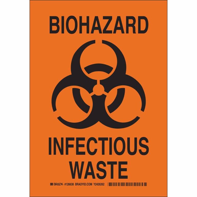 Brady Part 126640 Biohazard Infectious Waste Sign BradyID