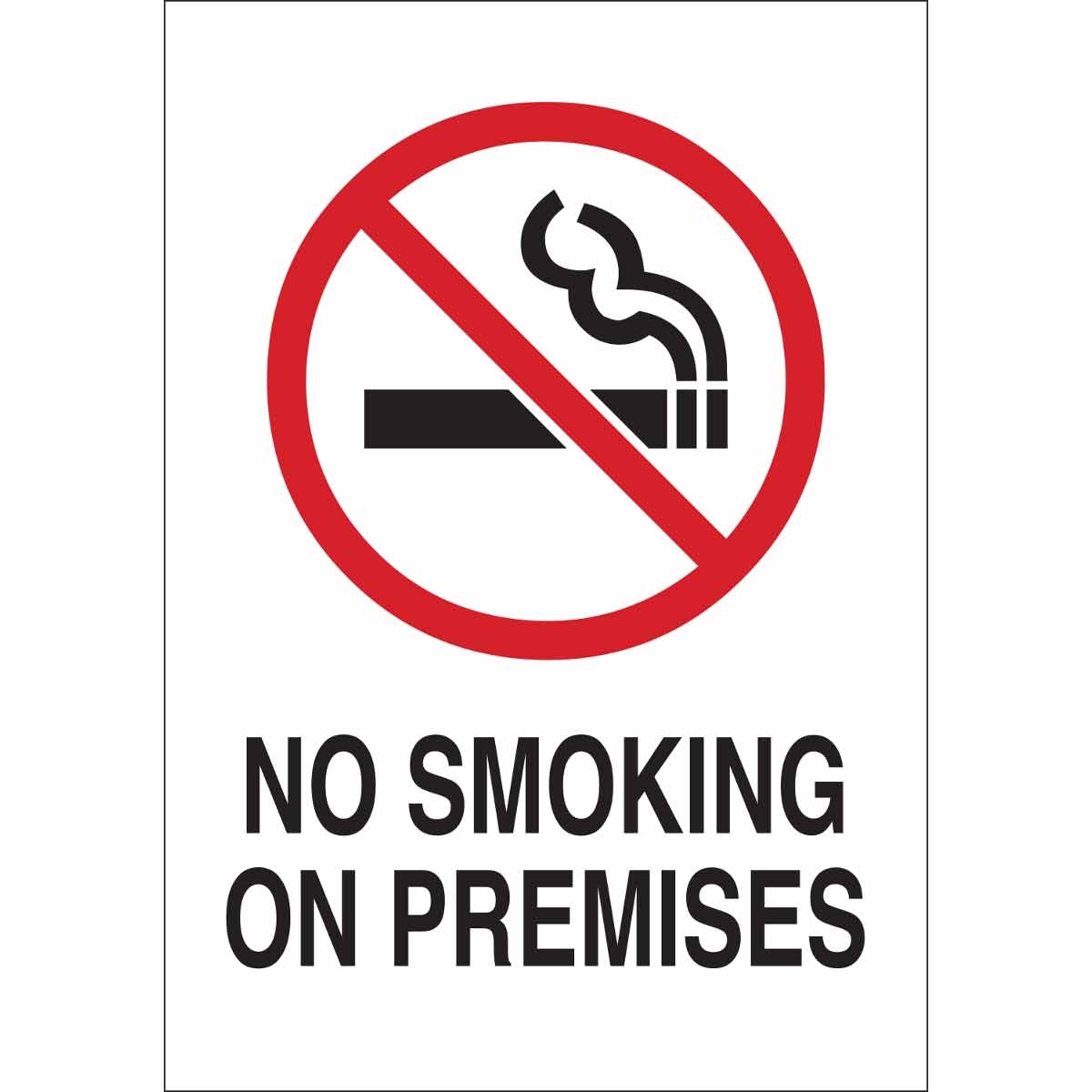 Brady Part 141961 No Smoking On Premises Sign BradyID