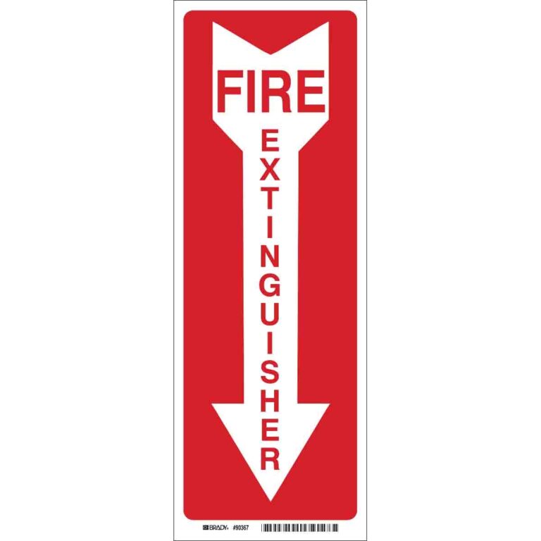 Brady Part 47039 Fire Extinguisher Sign BradyID