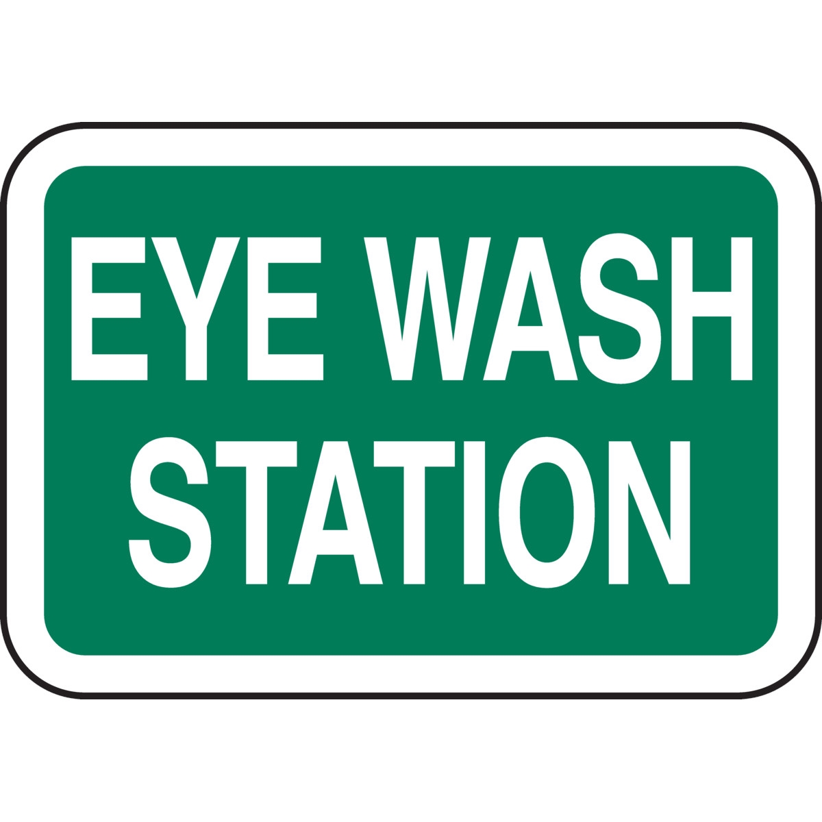 Brady Part 87786 Eye Wash Station Sign BradyID
