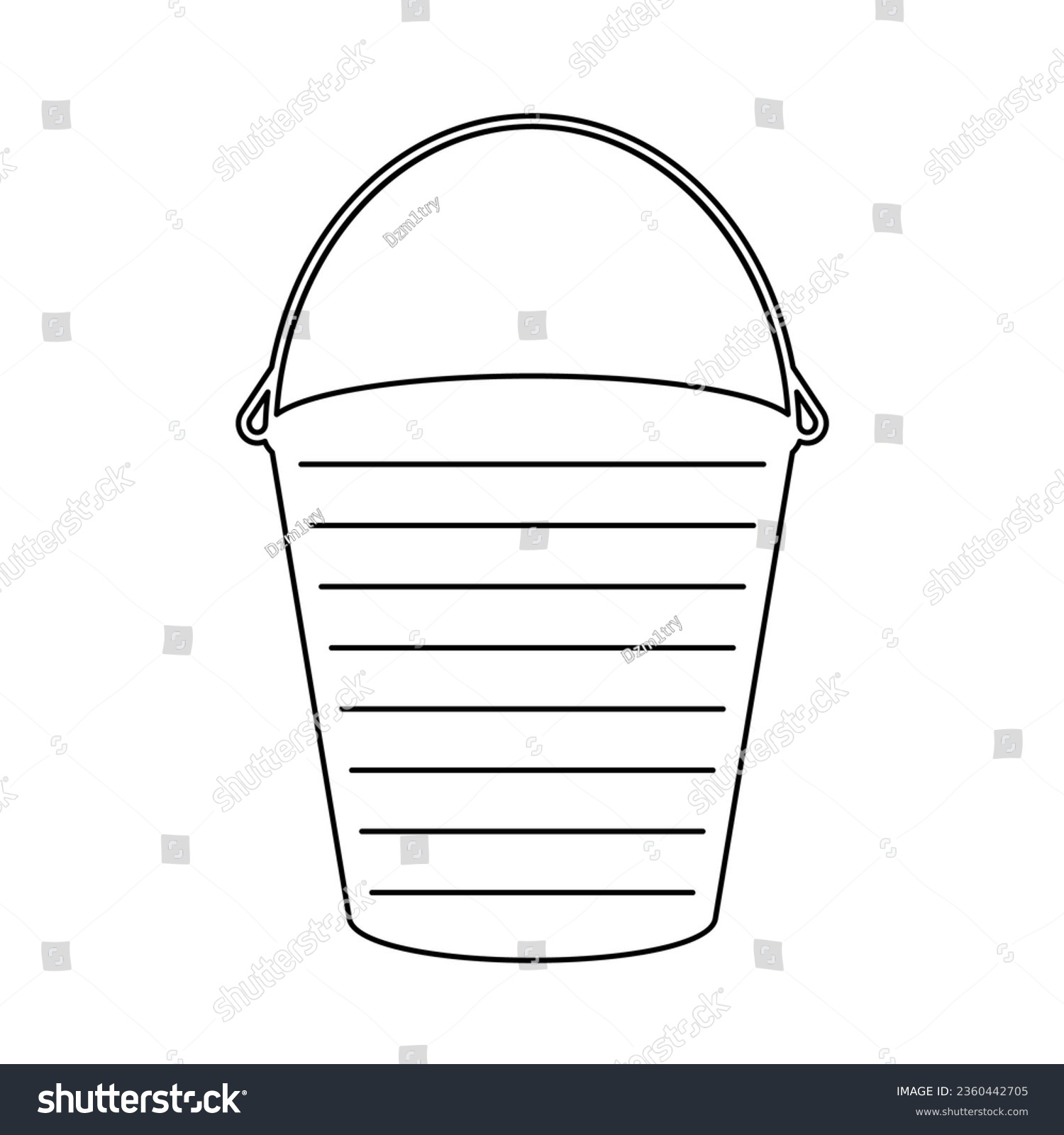 Bucket Filler List Outline Worksheet Template Stock Vector Royalty Free 2360442705 Shutterstock