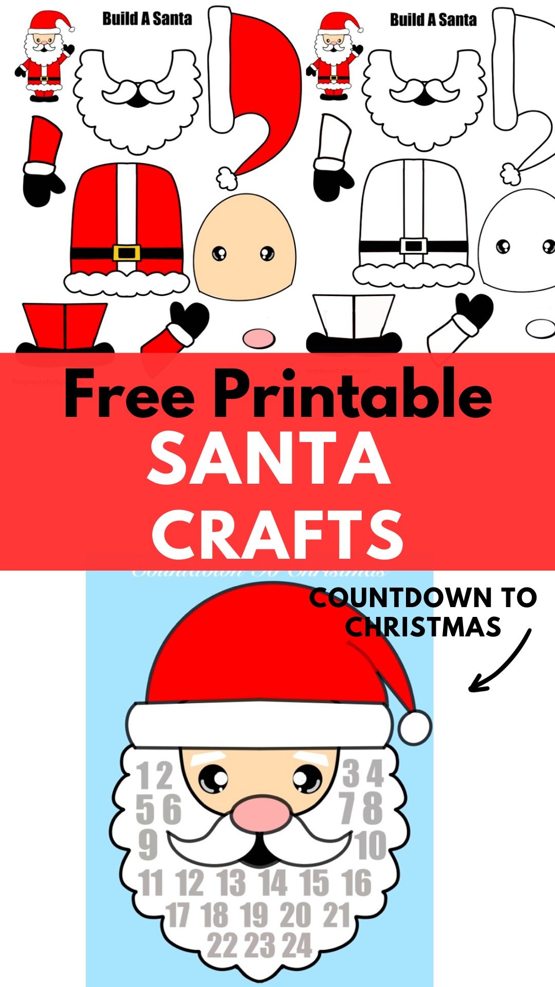 Build A Santa Printable Craft Template 