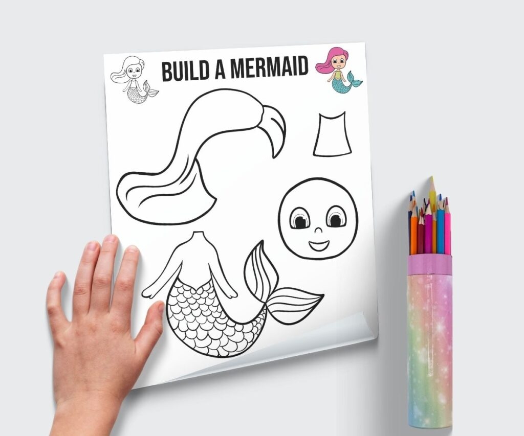 Build Your Own Mermaid Free Printable Mermaid Craft Funfilledprintables