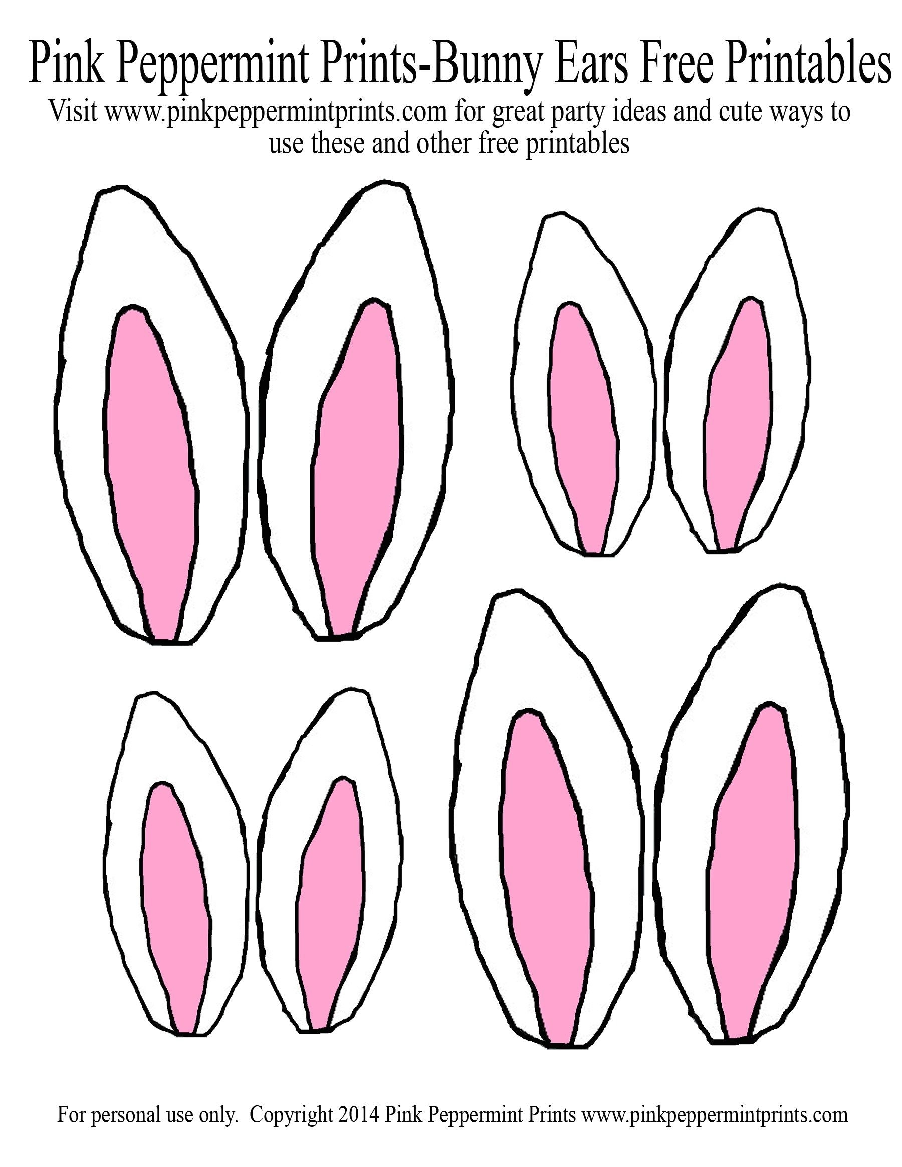 bunny ear template printable