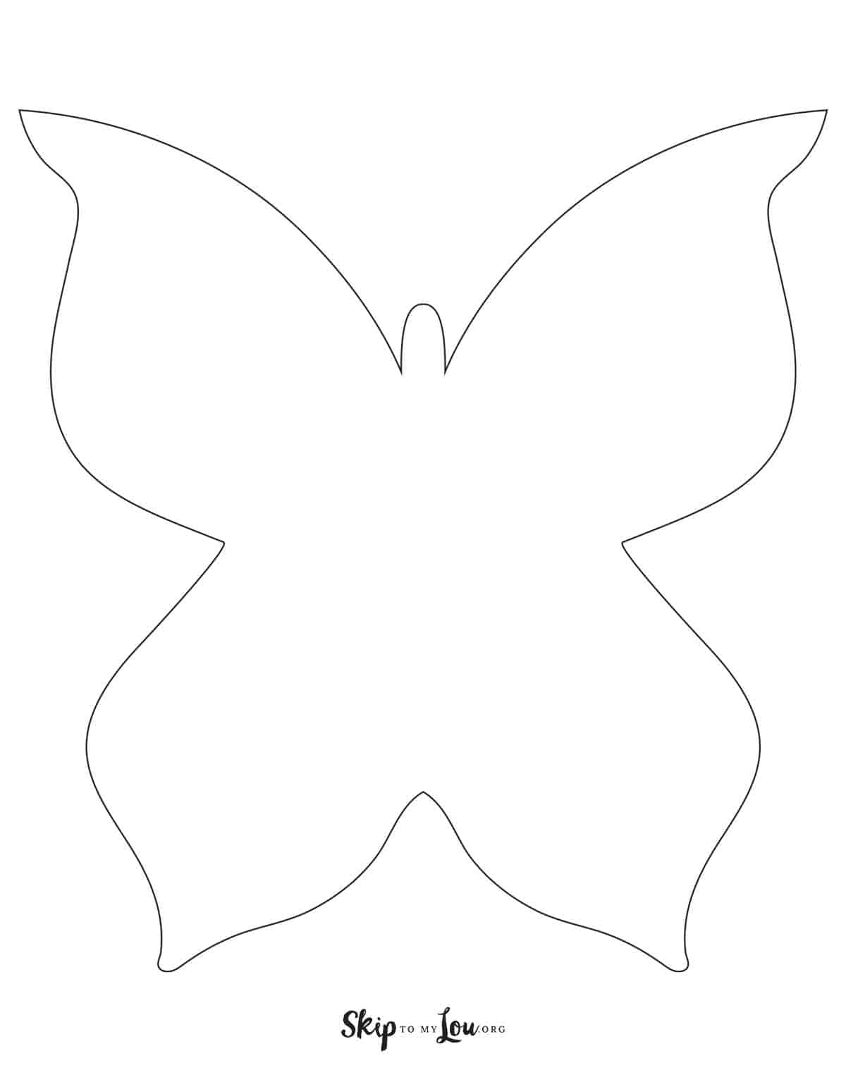Butterfly Outline Skip To My Lou