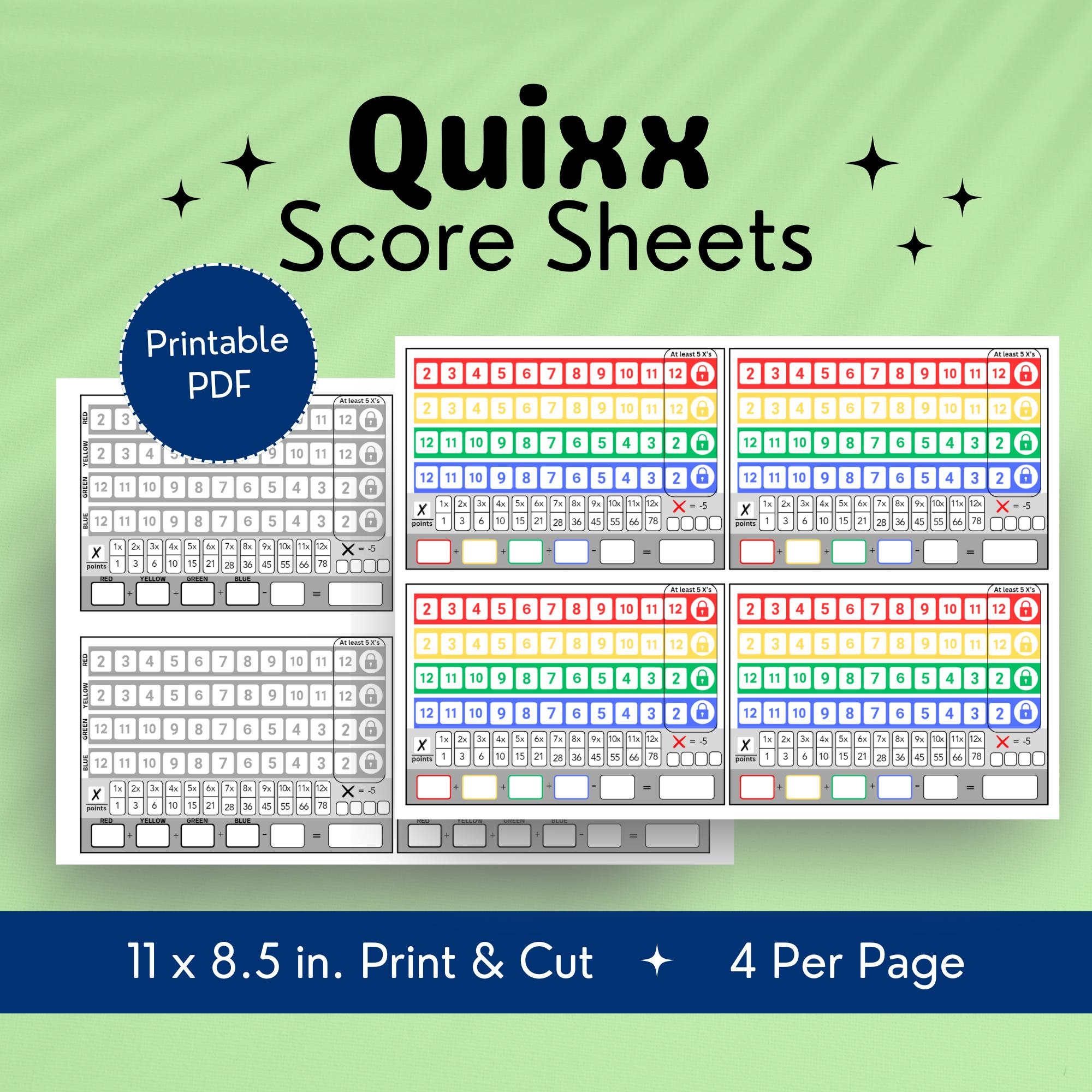 Buy Printable Quixx Score Sheet Quixx Game Scorecard Digital Download Scorecard For Quixx Game Night Instant Download PDF Online In India Etsy Buy Printable Quixx Score Sheet Quixx Game Scorecard Digital Download Scorecard For Quixx Game Night Instant Download PDF Online In India Etsy
