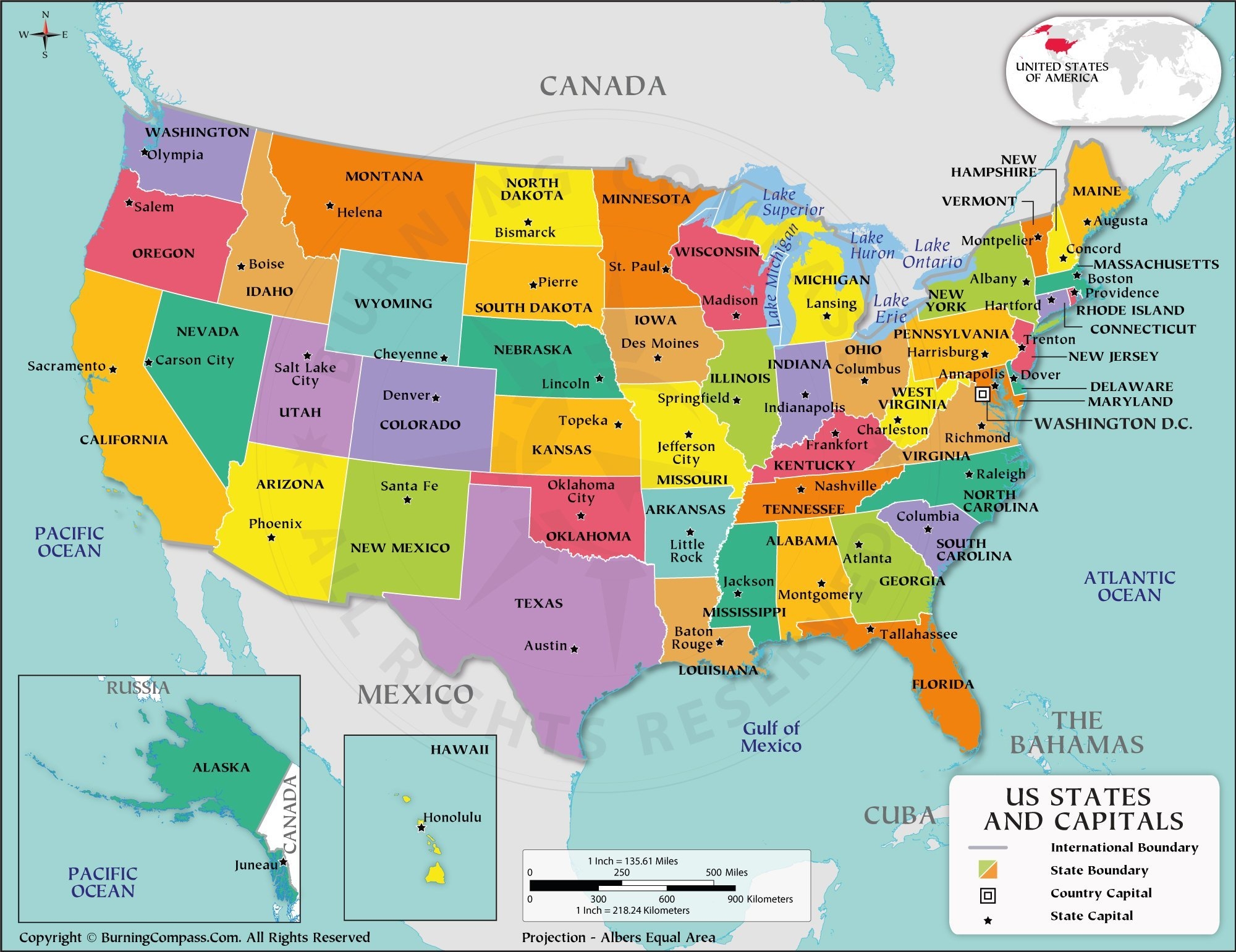 Buy United States Map With Capitals Online Purchase US States And Capitals Map