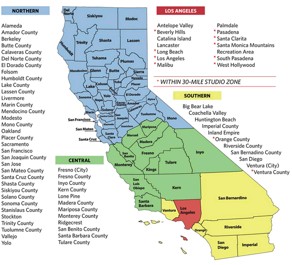 printable california county map