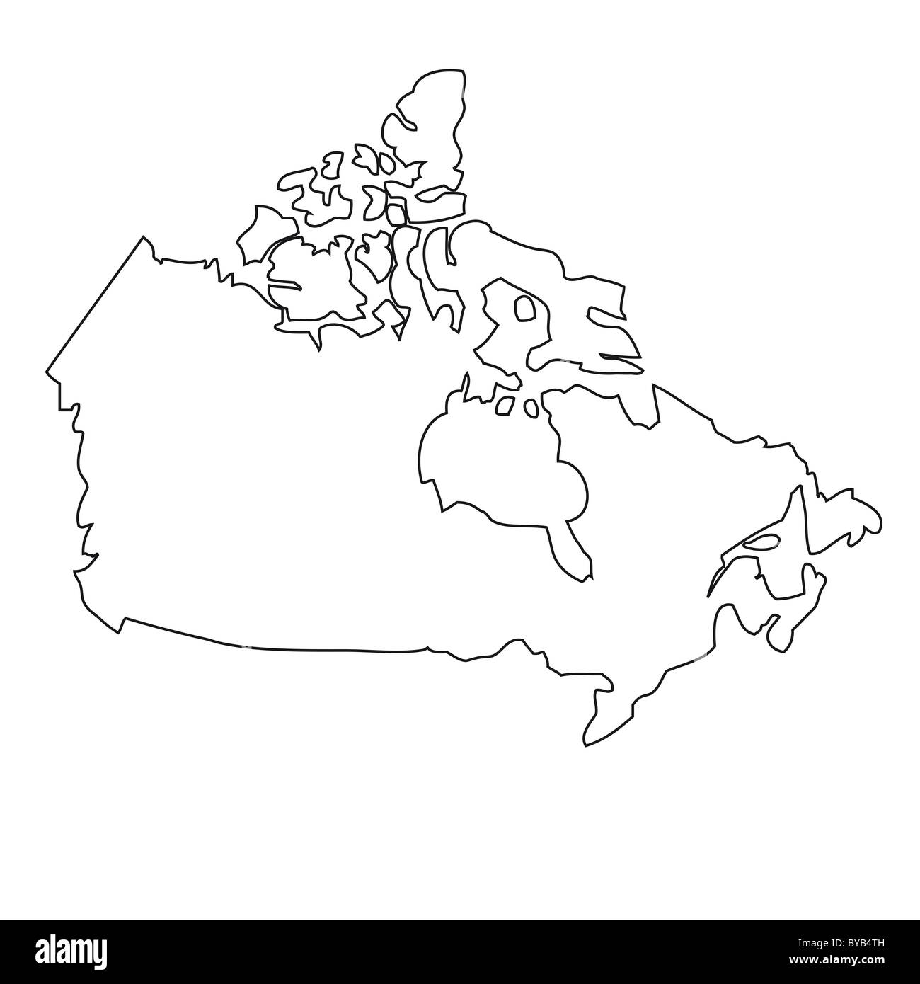 canada blank map printable