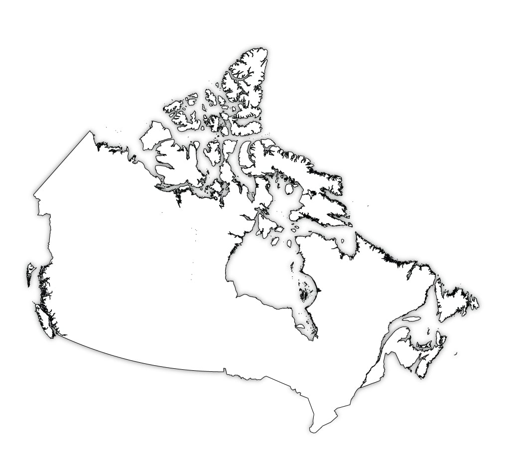 Canada Outline Map Canada Blank Map