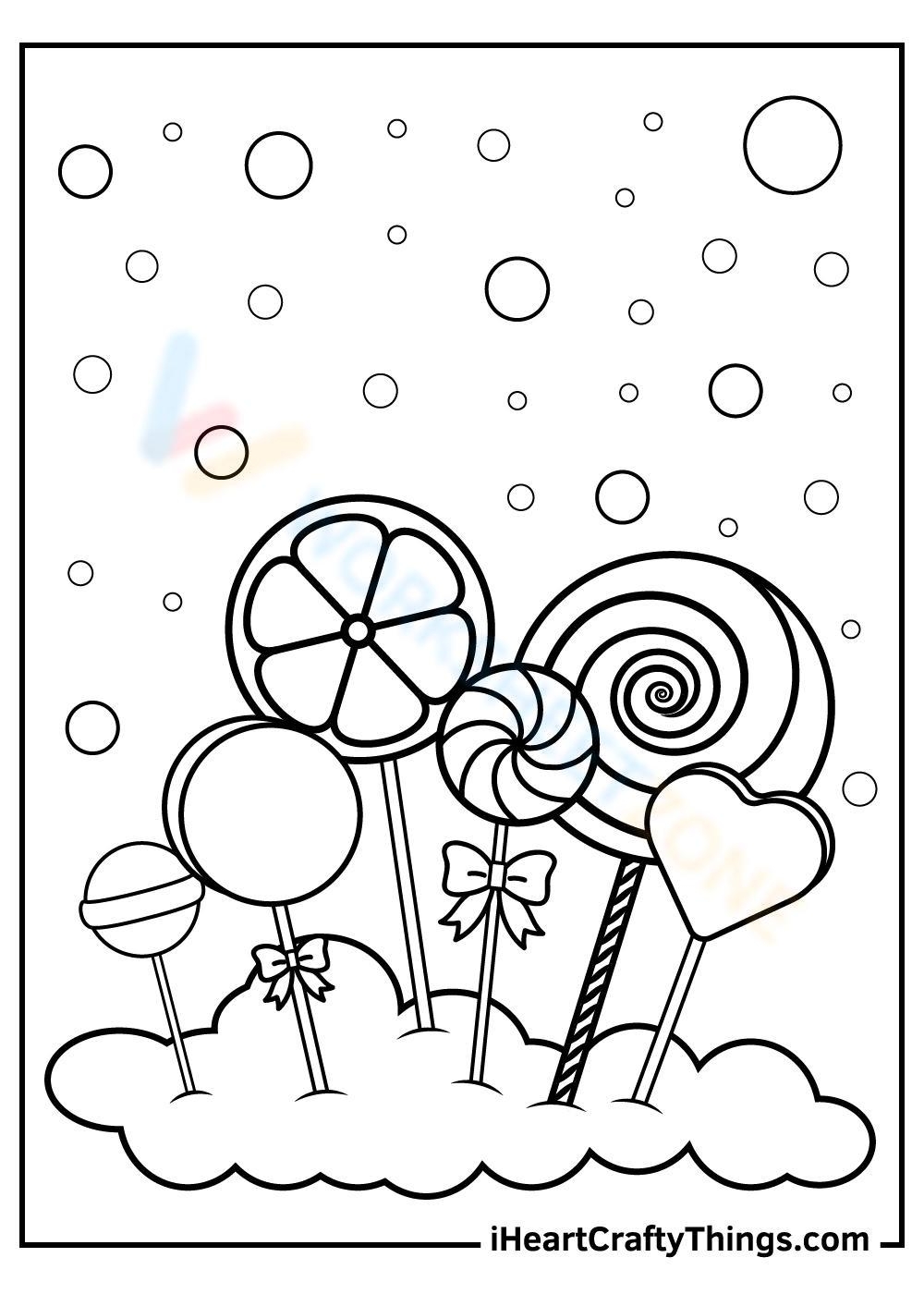 candy coloring sheets printables