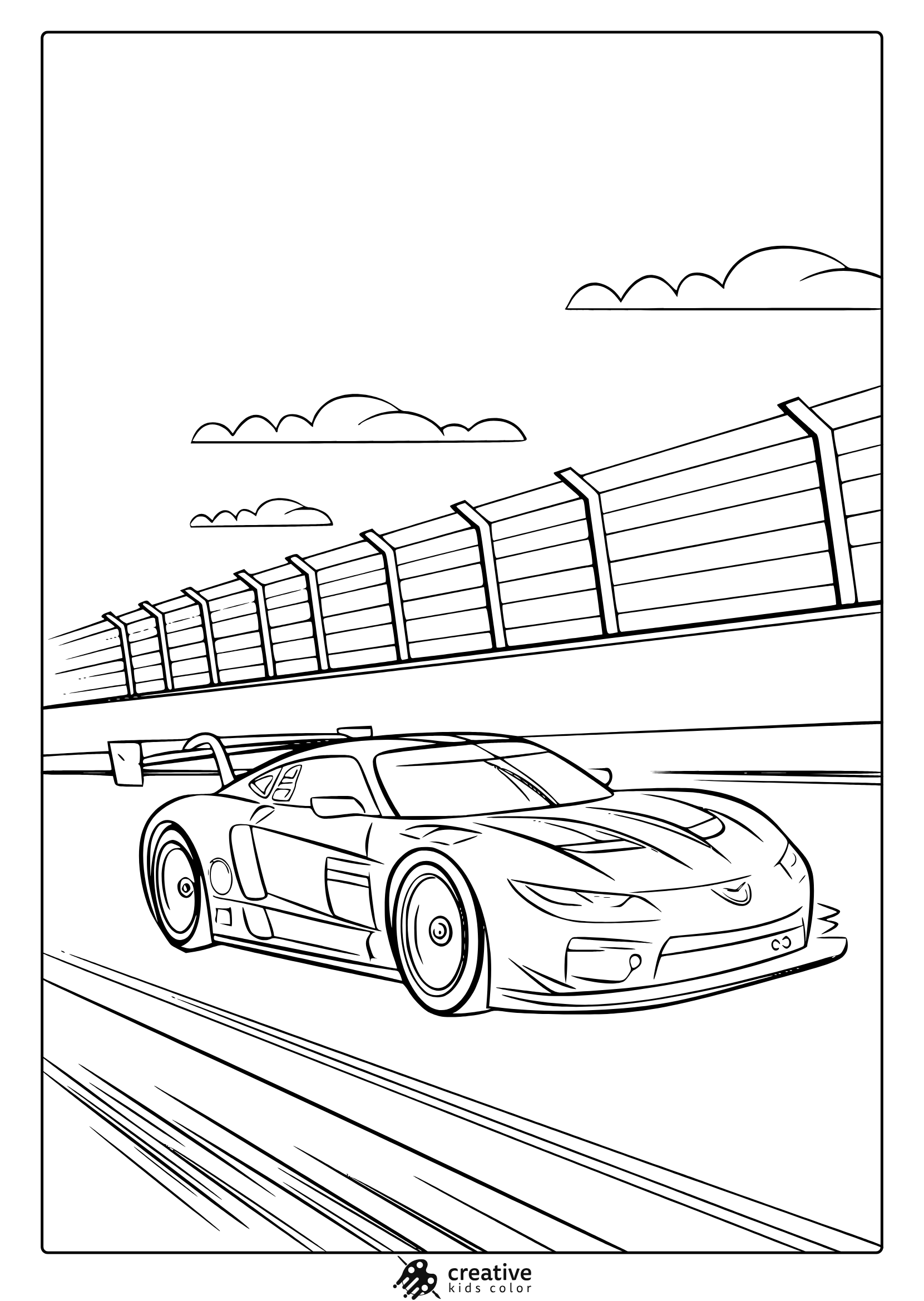printable race car coloring sheets