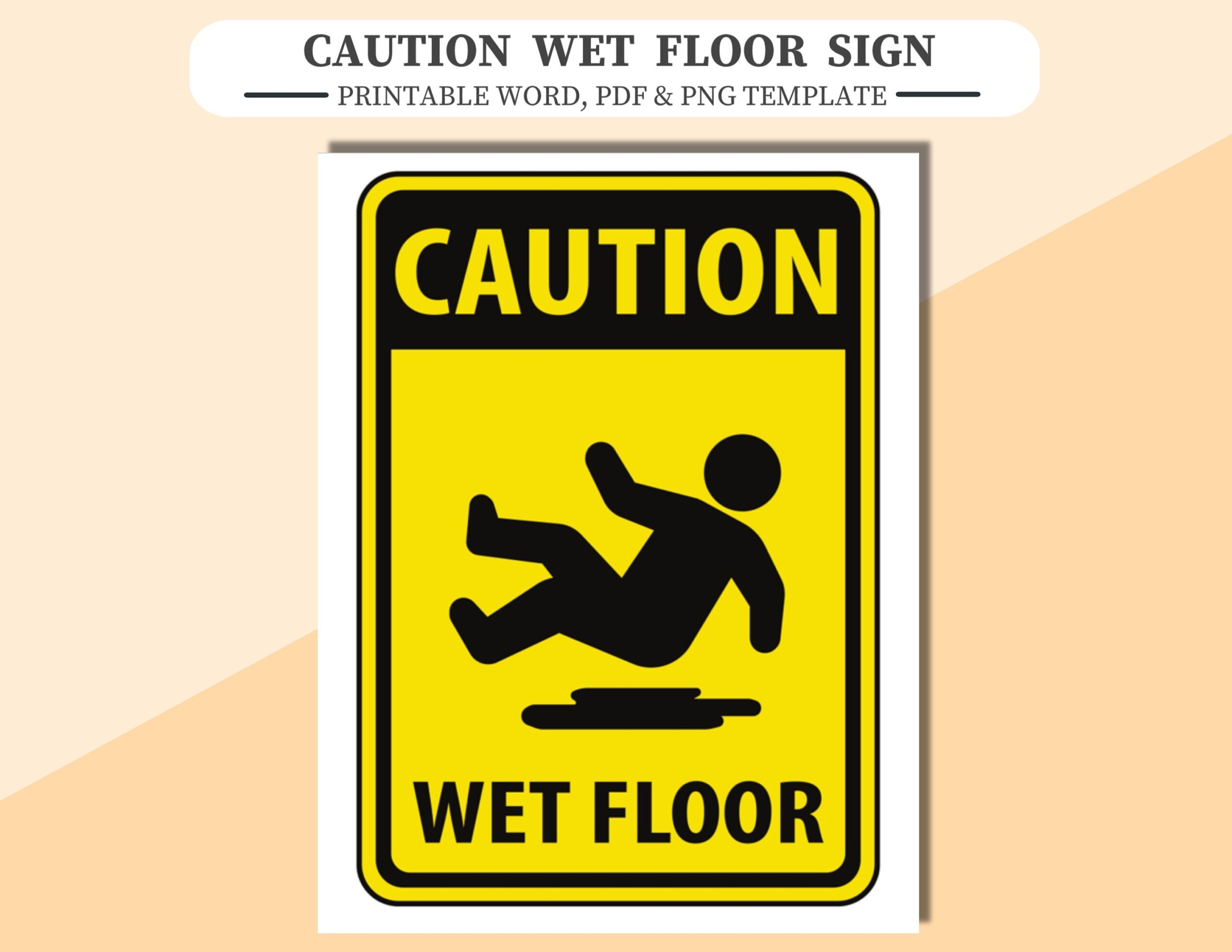 printable wet floor sign